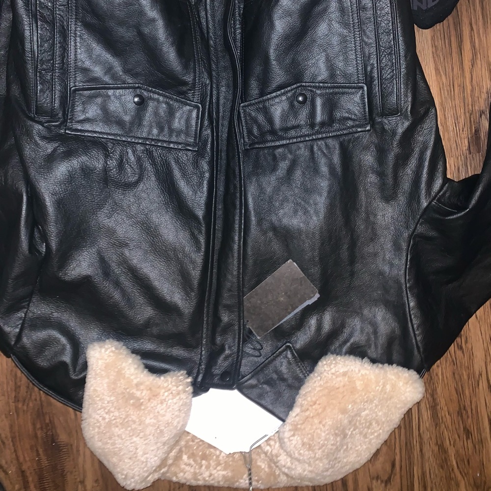 5x coat leather jake wood coat new
